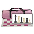 Tournament Chess Set w/ Pink Bag - 3.75 in. King Solid